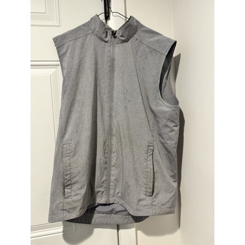 Holderness & Bourne The Conrad Performance Golf Vest Men's L Gray Back Logo